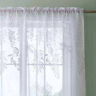 Bílá záclona 140x229 cm Wisteria Floral – Catherine Lansfield