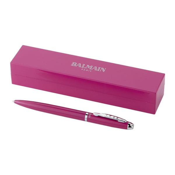 Růžové pero s pouzdrem Balmain Rollerball, 3 cm
