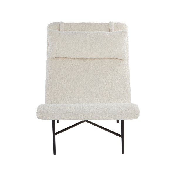 Krémové křeslo s podnožkou s podnožkou z umělé kožešiny Milford – Jotex-image-2