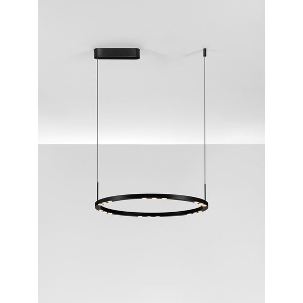Matně černé hliníkové LED stmívatelné závěsné svítidlo ø 60 cm Lunette – Nova Luce-image-4