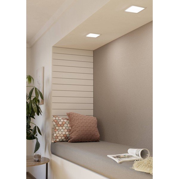 Bílé LED podhledové stropní svítidlo 17x17 cm FUEVA 5 – EGLO-image-1
