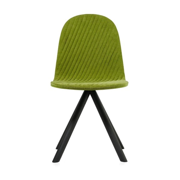 Zelená židle s černými nohami Iker Mannequin Stripe