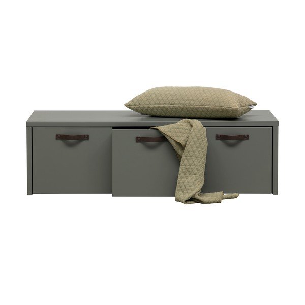 Zeleno-šedá dětská skříňka z borovicového dřeva 120x36 cm Stage – vtwonen-image-4