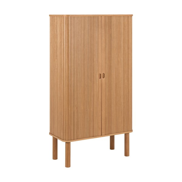 Skříňka v dekoru dubu s posuvnými dveřmi v přírodní barvě 80x145 cm Langley – Actona-image-2