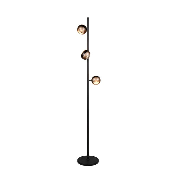 Černá/v bronzové barvě LED stojací lampa (výška 150 cm) Orbit – Trio Select-image-1