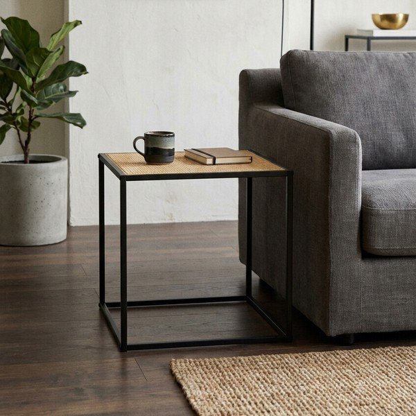 Ratanový odkládací stolek 44x44 cm Depok – Premier Housewares-image-3