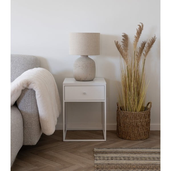 Bílý noční stolek Vita – House Nordic-image-1