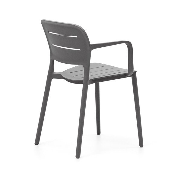 Šedá plastová zahradní židle Morella – Kave Home-image-2