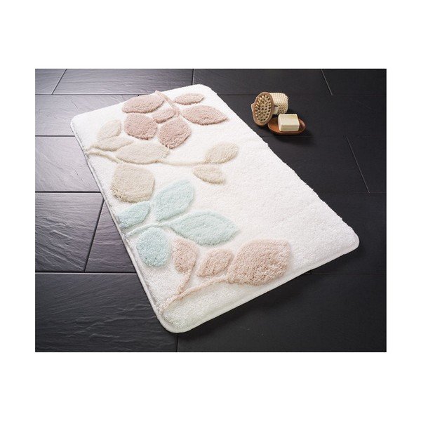 Bílá koupelnová předložka Confetti Bathmats Babilon, 60 x 100 cm