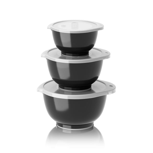Černé misky v sadě 3 ks 750 ml Margrethe Mini – Rosti