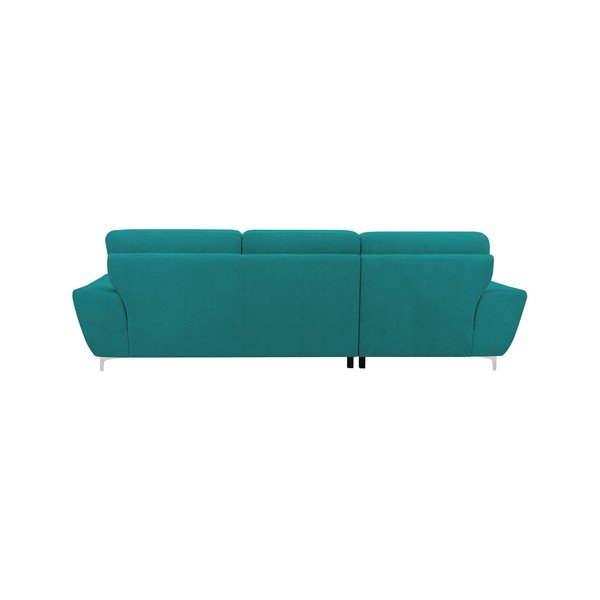 Tyrkysová rozkládací rohová pohovka Windsor & Co Sofas Omega, pravý roh-image-2