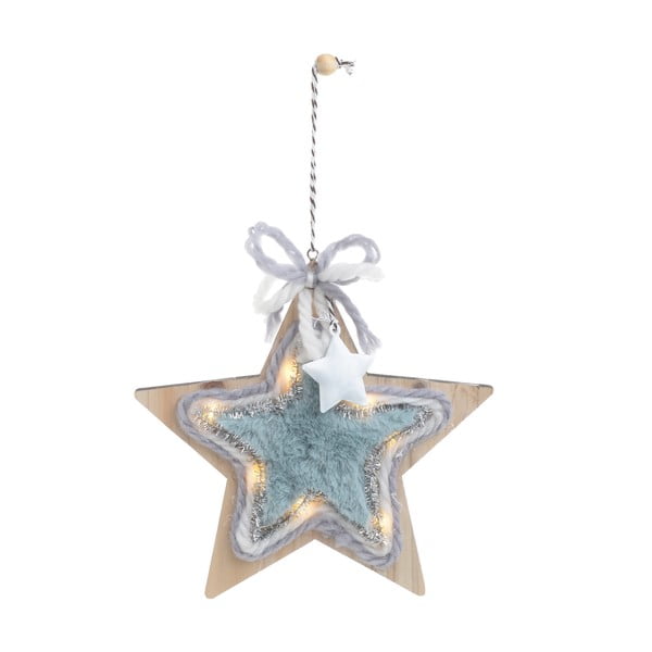 Vánoční dřevěná světelná dekorace ve tvaru hvězdy InArt Megan