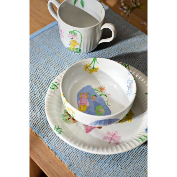 Porcelánová dětská jídelní sada 3 ks Hammershøi Kids – Kähler Design-image-1