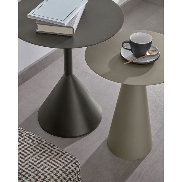 Kovový kulatý odkládací stolek ø 40 cm Shirel – Kave Home-image-3