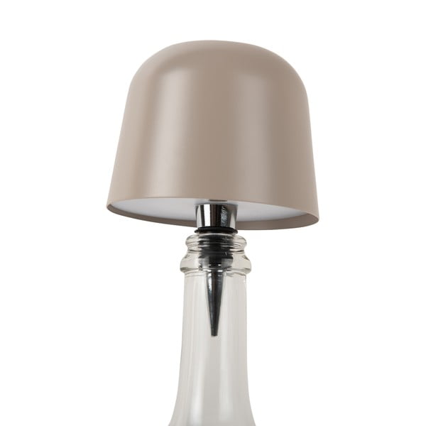 Béžová LED stolní lampa na lahev s kovovým stínidlem (výška 13 cm) Cone Hat LED – Leitmotiv