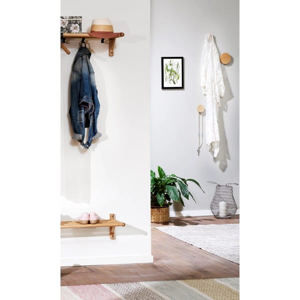 Nástěnný háček z dubového dřeva v přírodní barvě Milford – Rowico-image-3