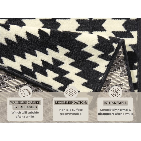 Černo-bílý běhoun Hanse Home Basic Nordic, 80 x 200 cm-image-4