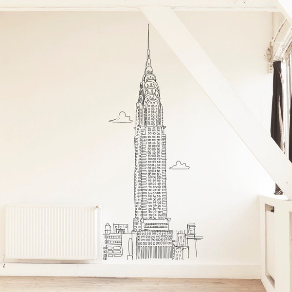 Samolepka Chrysleer Tower, 58x132 cm