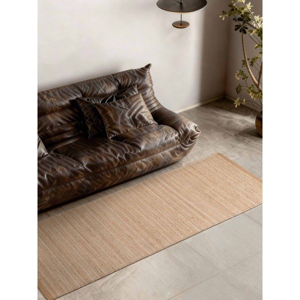 Oboustranný/ručně tkaný běhoun s příměsí juty v přírodní barvě 80x300 cm Birka – Villeroy&Boch-image-3