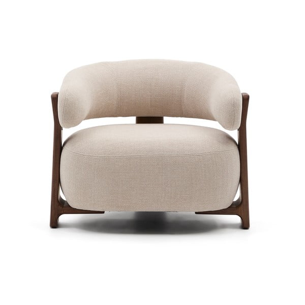 Béžové žinylkové křeslo Granite – Kave Home-image-2