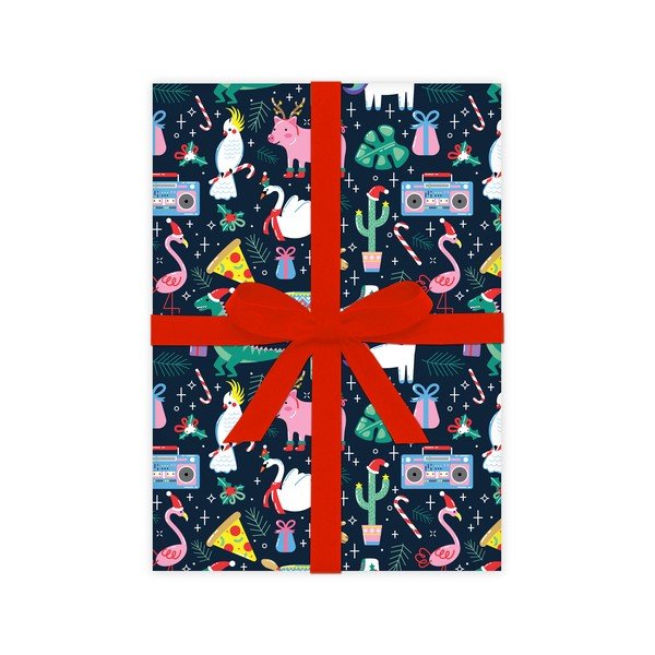 5 archů balícího papíru eleanor stuart Crazy Christmas, 50 x 70 cm-image-2