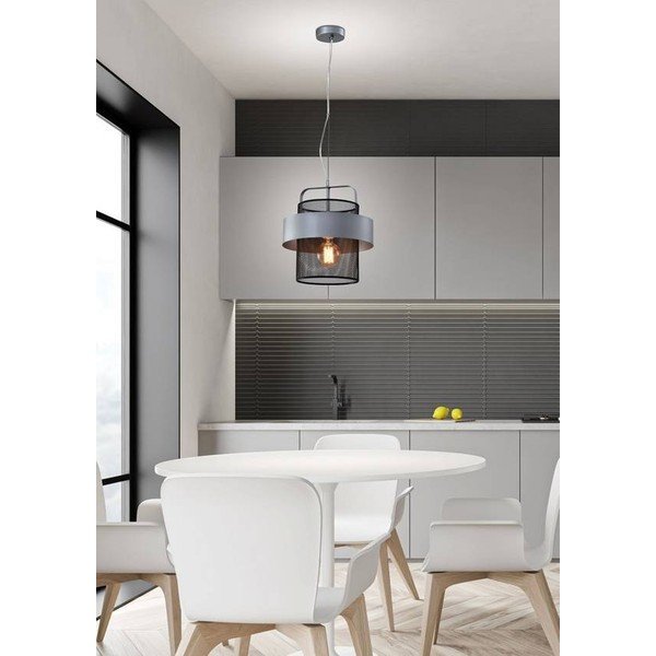 Kovové závěsné svítidlo v černo-stříbrné barvě ø 30 cm Fiba – Candellux Lighting-image-1