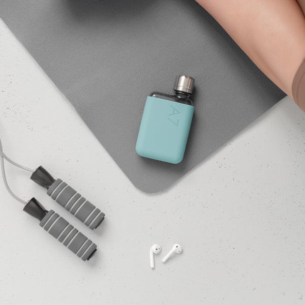 Tyrkysově modré silikonové pouzdro na placatku Memobottle A7 Sleeve-image-3