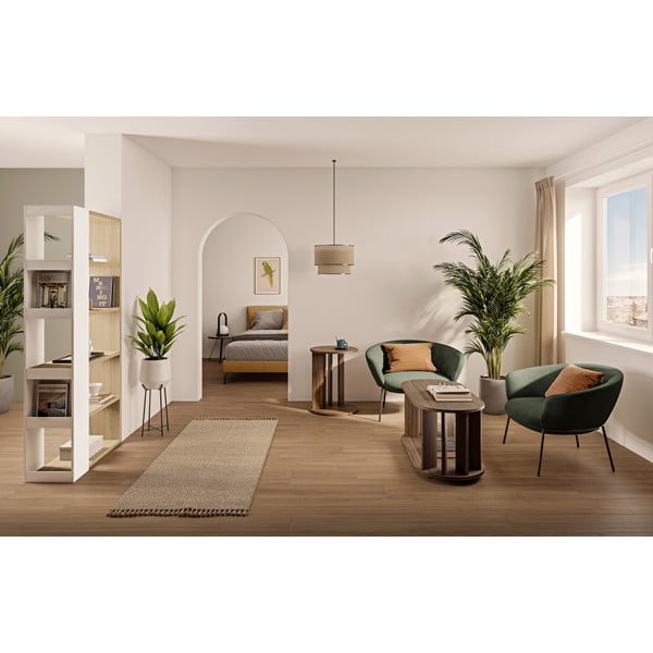 Konferenční stolek s deskou v dekoru ořechového dřeva 110x50 cm Nora - TemaHome-image-1