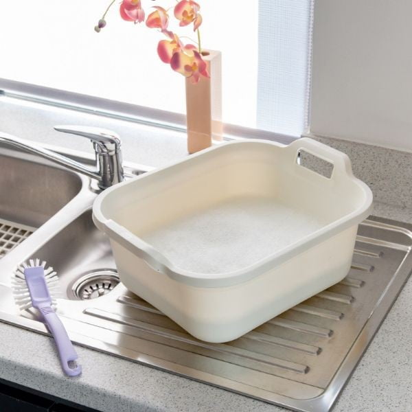 Tmavě modrý plastový lavor se dvěma uchy Addis, 39 x 32 x 14 cm-image-1