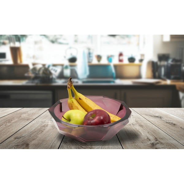 Růžová miska z recyklovaného skla Mauro Ferretti Stone, ø 25 cm-image-1