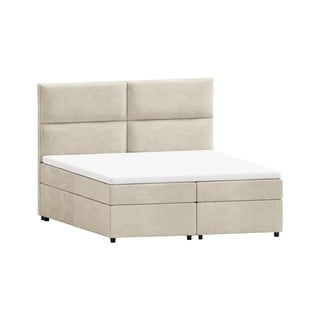 Béžová boxspring postel s úložným prostorem 160x200 cm Rico – Ropez
