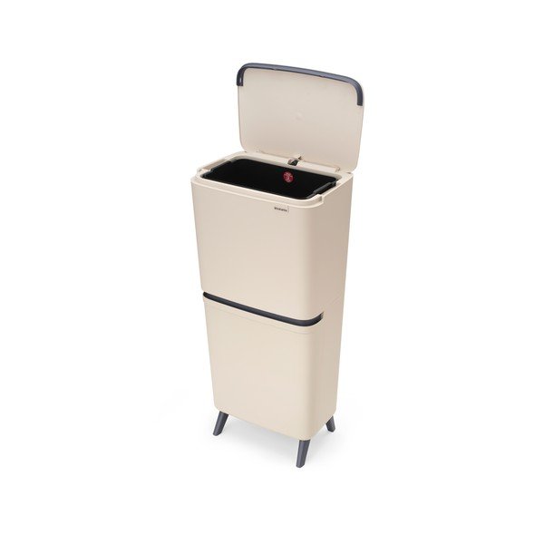 Světle šedý plastový odpadkový koš 20+25 l na tříděný odpad SortUp Recycle Hi – Brabantia