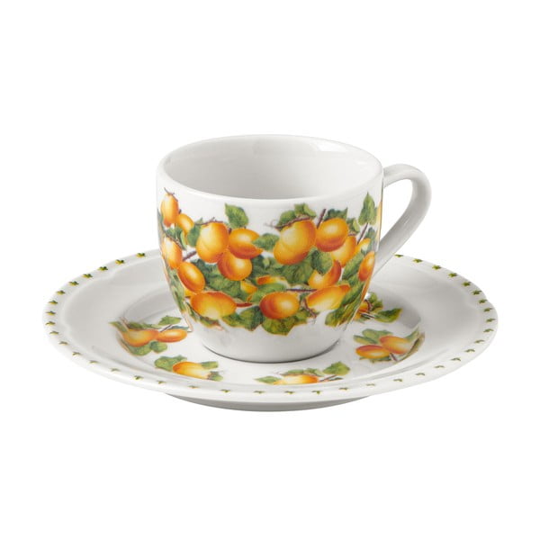 Sada 4 porcelánových šálků s podšálky Brandani Le Primizie-image-2