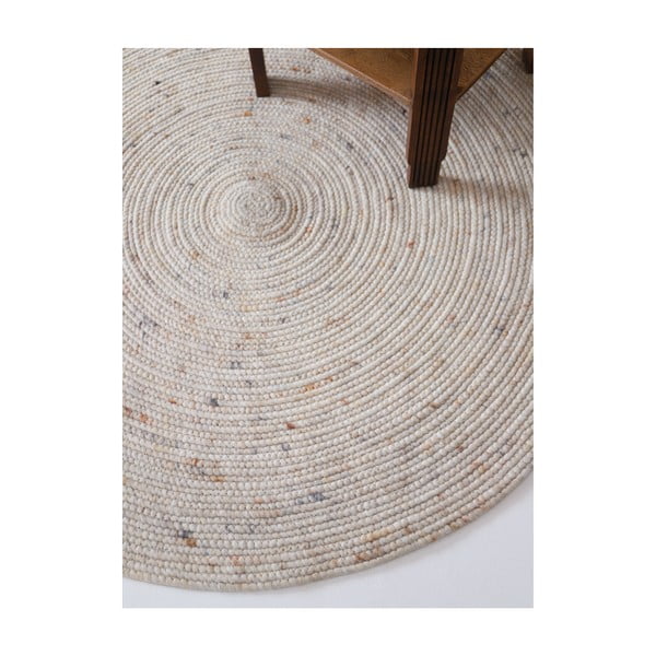 Krémový dětský koberec ø 140 cm Neethu Avoine – Nattiot-image-3