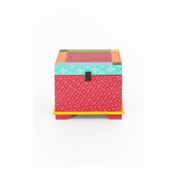 Úložný box z akáciového dřeva WOOX LIVING India Colore