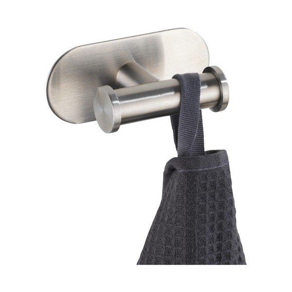 Dvojitý nástěnný háček z matné nerezové oceli Wenko Turbo-Loc® Orea-image-4