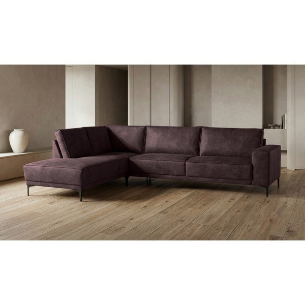 Hnědá rohová pohovka z imitace kůže (levý roh) Copenhagen – Scandic-image-4