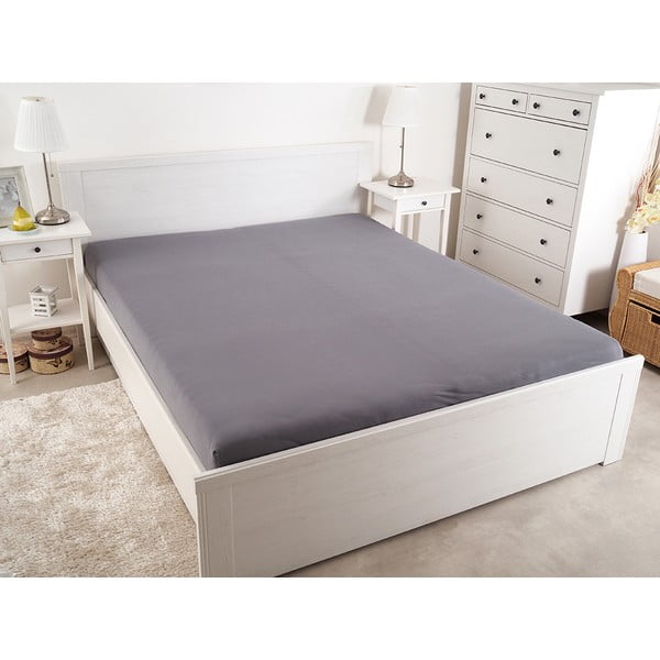 Tmavě šedé napínací prostěradlo 180x200 cm – B.E.S.-image-2