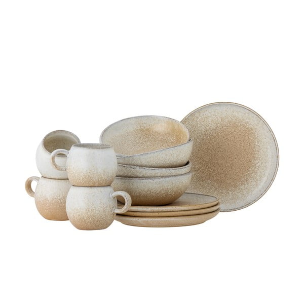Kameninová jídelní sada 12 ks Paula – Bloomingville