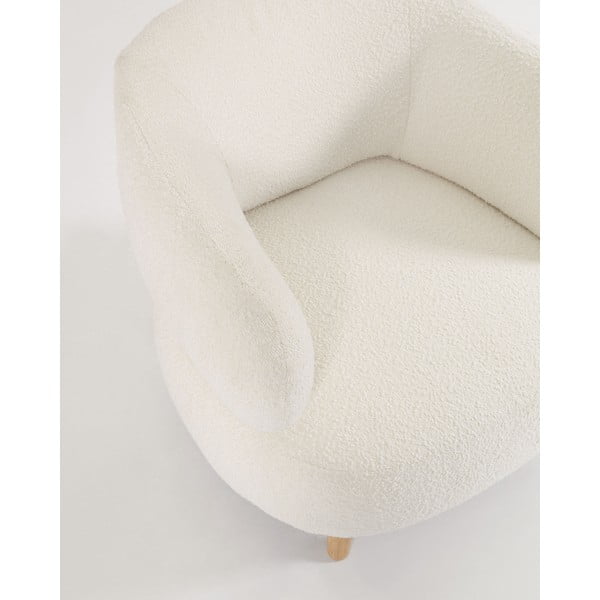 Bílé křeslo Luisa - Kave Home-image-2