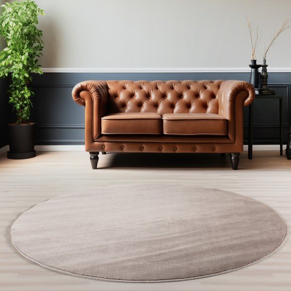 Béžový pratelný kulatý koberec ø 120 cm Sky – Ayyildiz Carpets-image-1