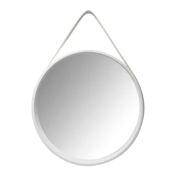 Ručně vyráběné nástěnné zrcadlo v bílém rámu Vivorum Halley