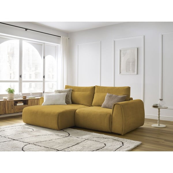 Okrově žlutá rohová pohovka Aden – Bobochic Paris-image-4