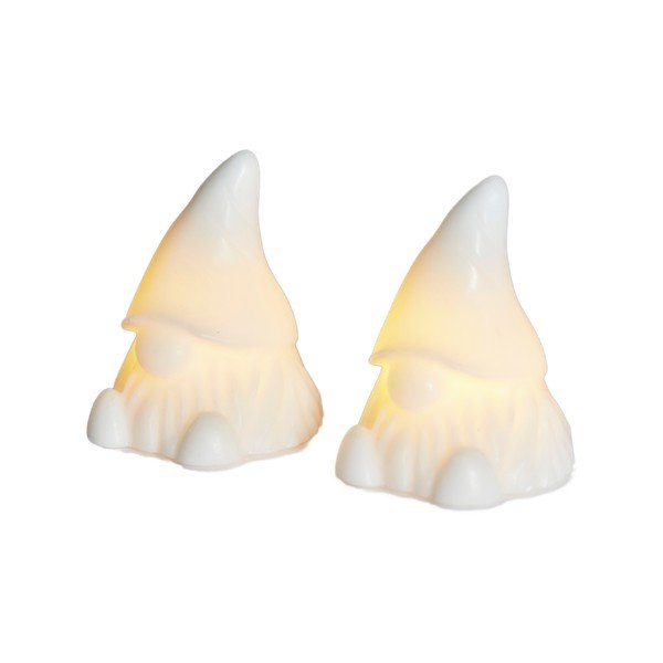 Bílé světelné dekorace v sadě 2 ks na baterky Coco – Sirius