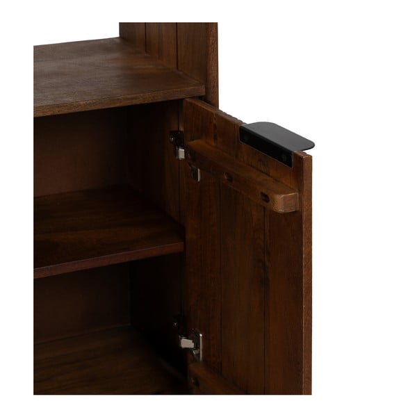 Hnědá knihovna z mangového dřeva 60x190x30 cm Sagara – Ixia-image-4