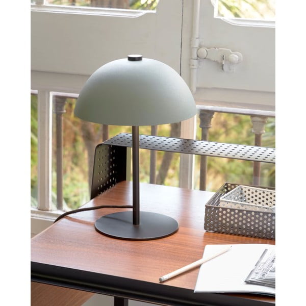 Zelená stolní lampa s kovovým stínidlem (výška 33 cm) Aleyla – Kave Home-image-1