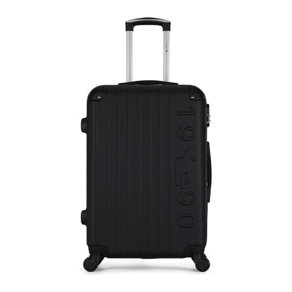 Černý cestovní kufr na kolečkách GENTLEMAN FARMER Valise Grand Cadenas Integre Malo, 35 x 55 cm