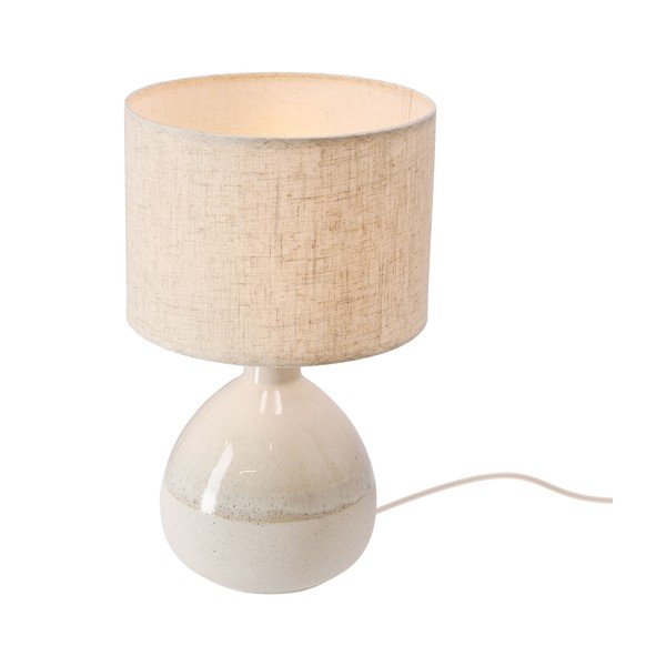 Béžová stolní lampa s textilním stínidlem (výška 41 cm) Ardo – Candellux Lighting-image-1
