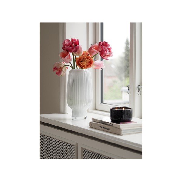 Bílá skleněná váza (výška 31,5 cm) Cuneo – Villa Collection-image-2