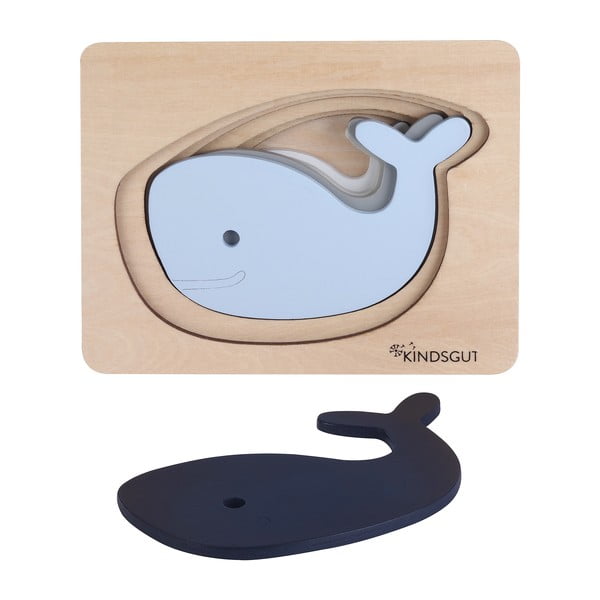 Dřevěné vkládací puzzle Whale – Kindsgut-image-2